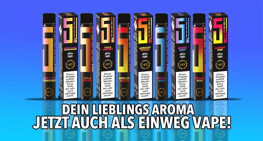 Hol dir die 5EL Liquids als Vape! 600 Züge!