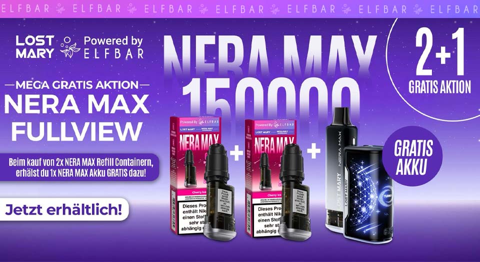 Gratis Nera Akku beim kauf von 2 Pods 15K Nera Pods von Lost Mary