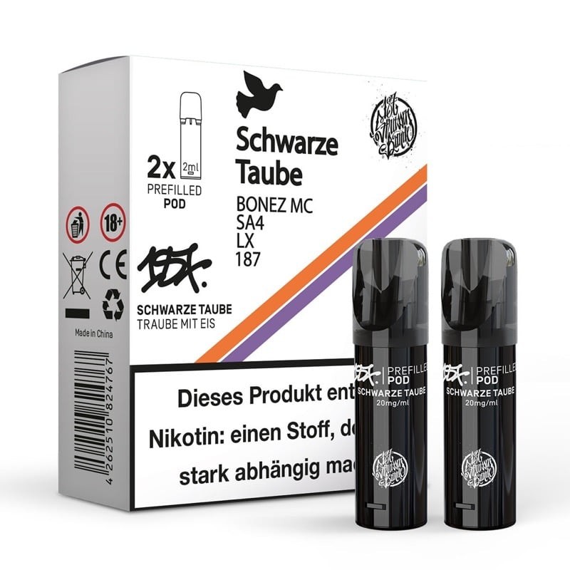 187 Mehrweg Vape Prefilled Pod Schwarze Traube AMG