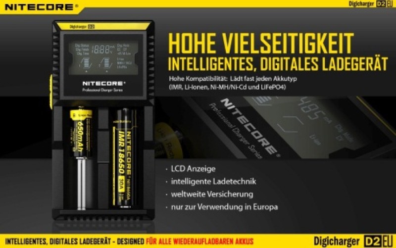Preview: Nitecore Digichager - Ladestation D2
