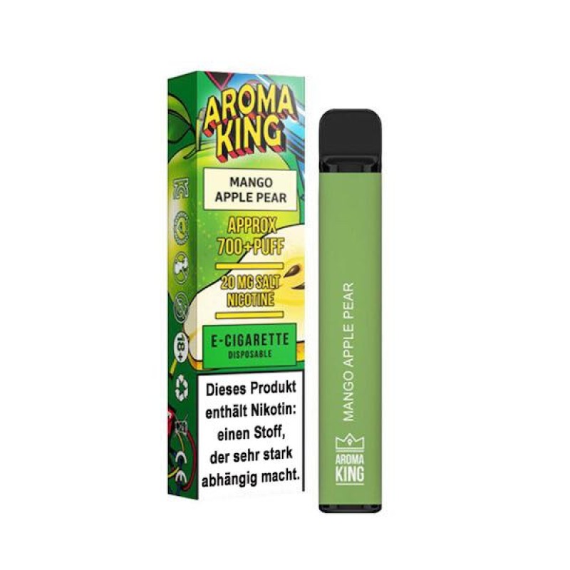 Aroma King Vape Bar EZigarette Mango Apple Pear 20mg 700 Züge Dampflager