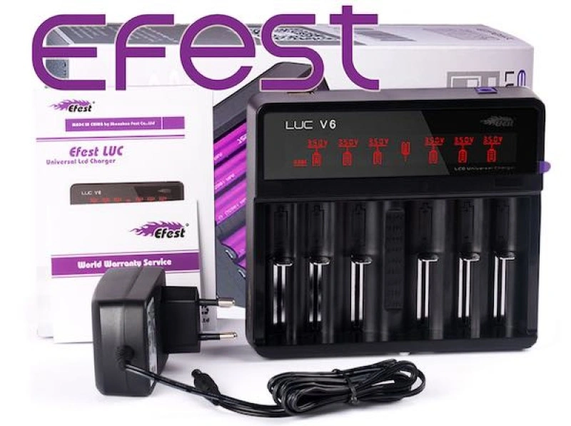 Efest - LUC V6 Ladegerät für Li-Ionen Akkus
