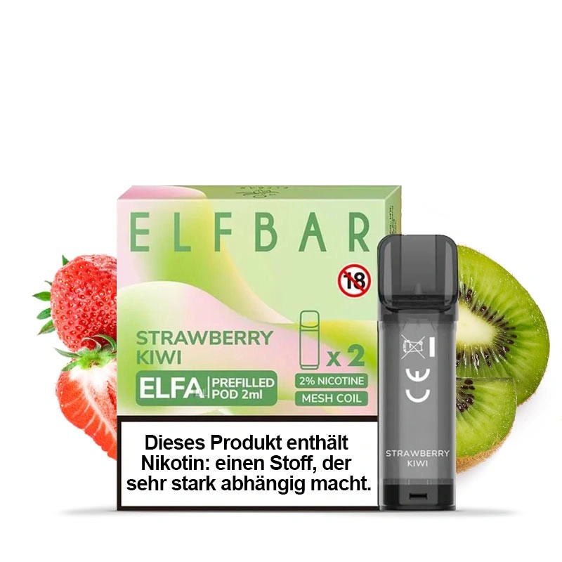 Strawberry Kiwi Elf Bar Elfa Pods - mit 2ml und 20mg Elf Bar Liquid
