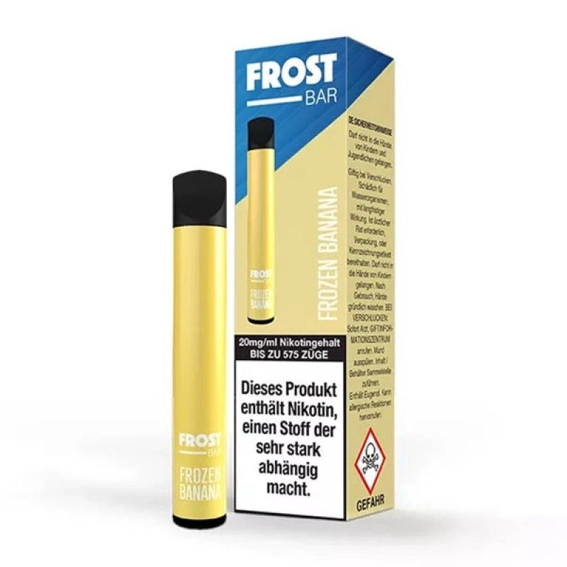 Frost Bar Vape Frozen Banana Einweg E-Zigarette 20mg Nikotin 600 Züge