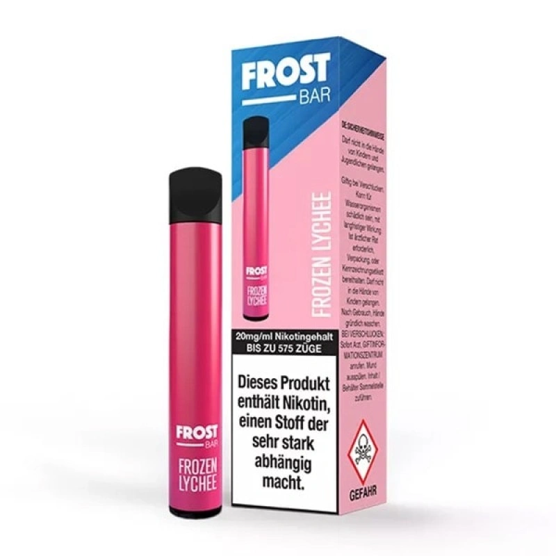 Frost Bar Vape Frozen Lychee Einweg E-Zigarette 20mg Nikotin 600 Züge