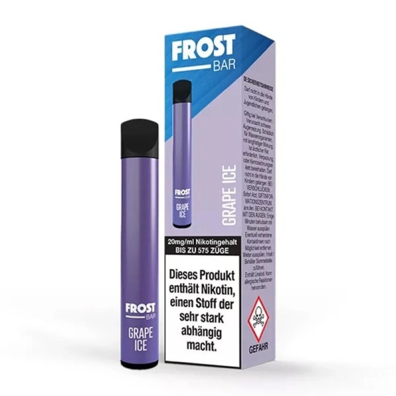 Frost Bar Vape Grape Ice Einweg E-Zigarette 20mg Nikotin 600 Züge