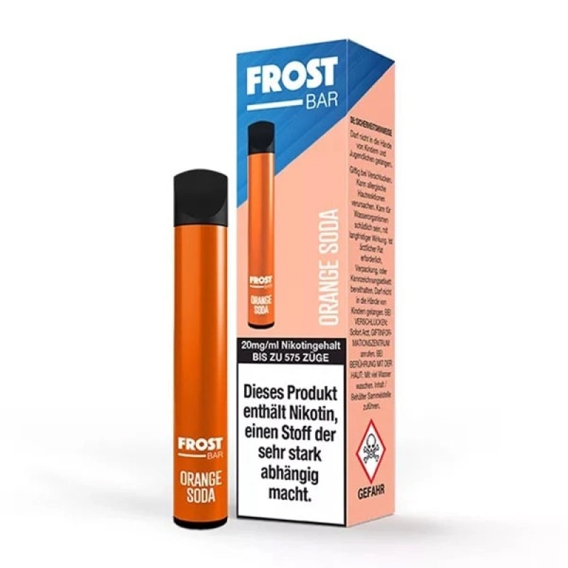 Frost Bar Vape Orange Soda Einweg E-Zigarette 20mg Nikotin 600 Züge