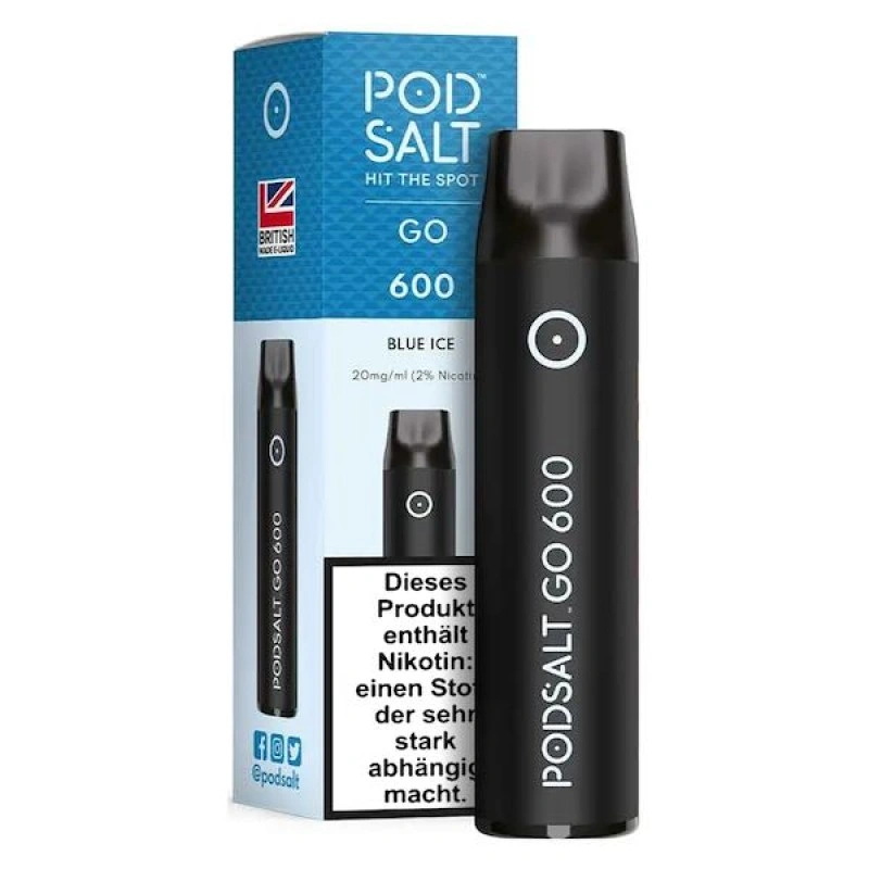 Pod Salt GO 600 Blue Ice 20mg NicSalt E-Zigarette 600 Züge