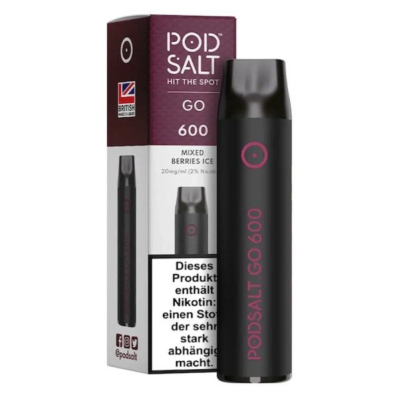 Pod Salt GO 600 Mixed Berries Ice 20mg NicSalt E-Zigarette 600 Züge