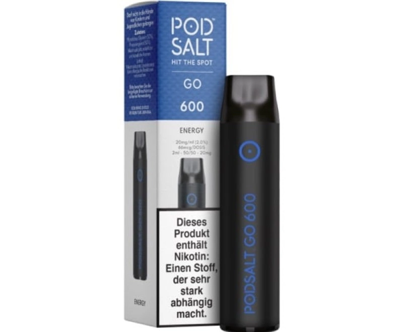 Pod Salt GO 600 Energy 20mg NicSalt E-Zigarette 600 Züge