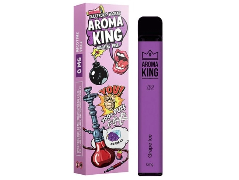 Aroma King 700 Vape Bar E-Shisha Grape Ice 0mg ohne Nikotin