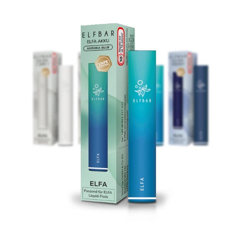Preview: Elf Bar Elfa - Akku 500mAh Aurora Blau