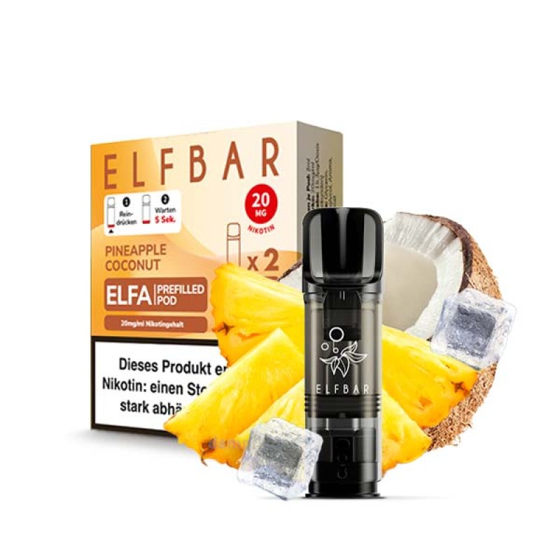 Elfa Pods Pineapple Coconut 20mg - neue Sorte 2025 - 2er Packung