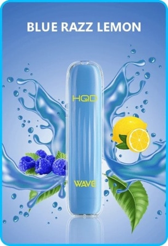 Preview: HQD Vape Wave Blue Razz Lemon 600 Einweg E-Zigarette 600 Züge 18mg
