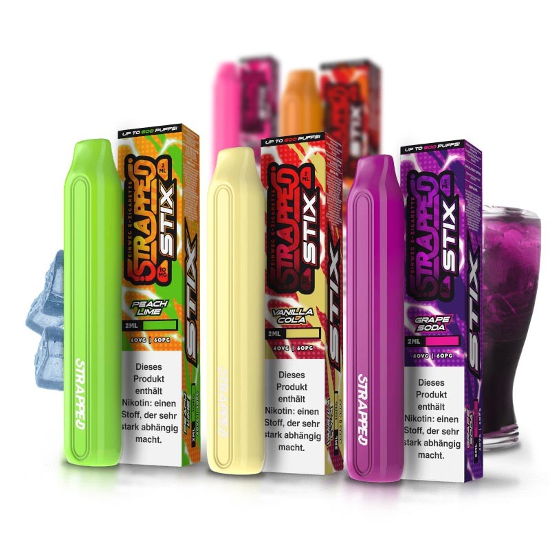 Strapped STIX Vape Einweg EZigarette Dampflager