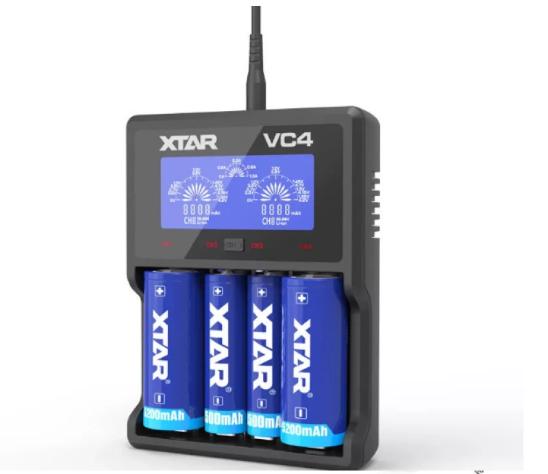 Xtar VC4 - USB Ladegerät für Li-Ion und NIMH Akkus