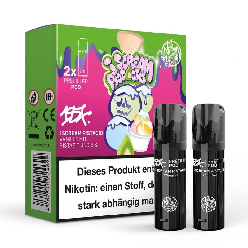 187 Mehrweg Vape Prefilled Pod I Scream Pistacio
