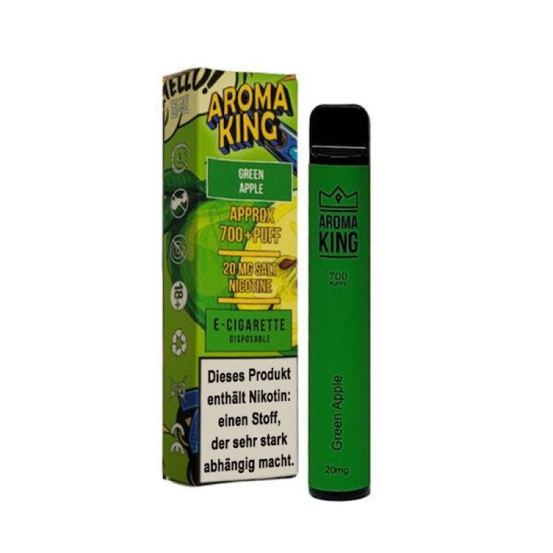 Aroma King Vape Bar E-Zigarette Green Apple 20mg 700 Züge