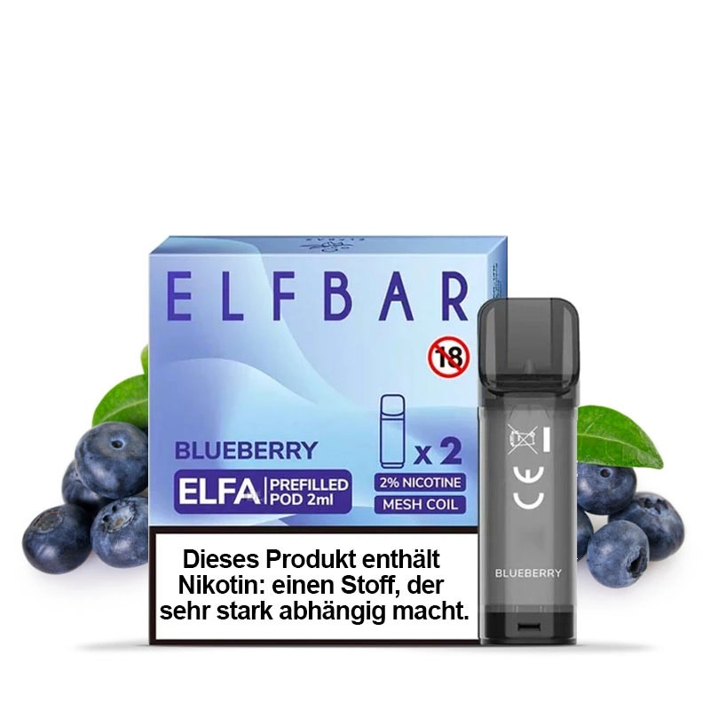 Blueberry Elf Bar Elfa Pods - mit 2ml und 20mg Elf Bar Liquid