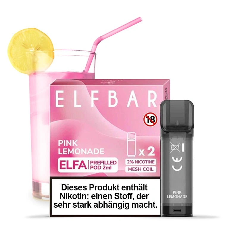 Punk Lemonade Elf Bar Elfa Pods - mit 2ml und 20mg Elf Bar Liquid