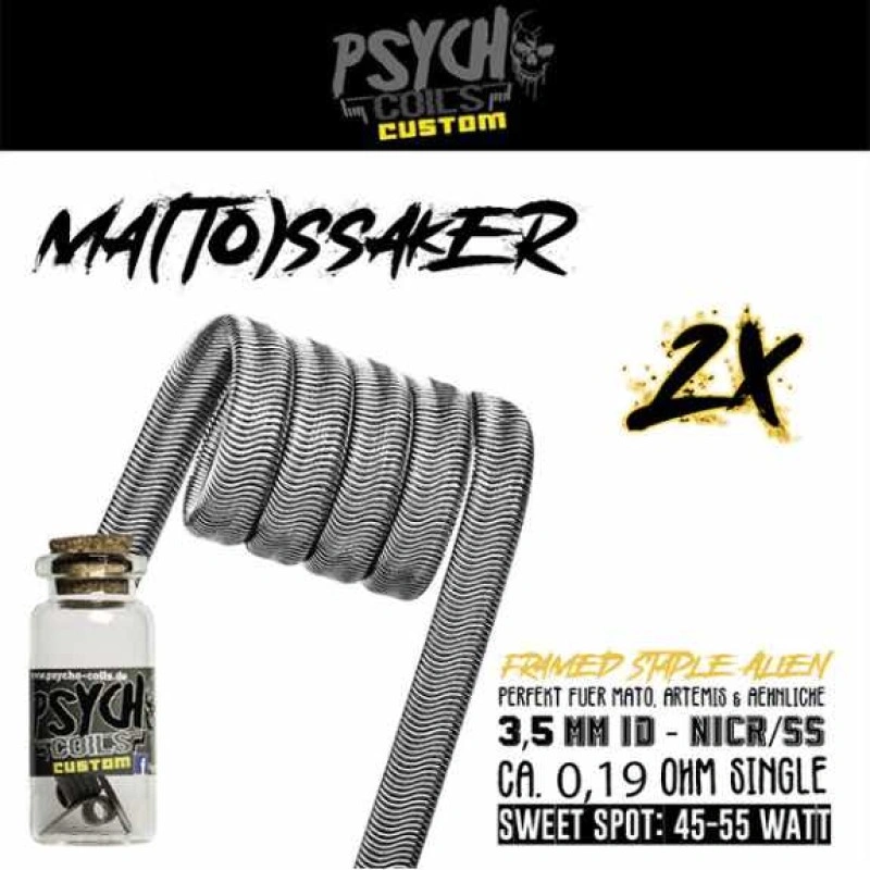 Psycho Coils Ma-To-ssaker NiCr / V2A Handmade Coil