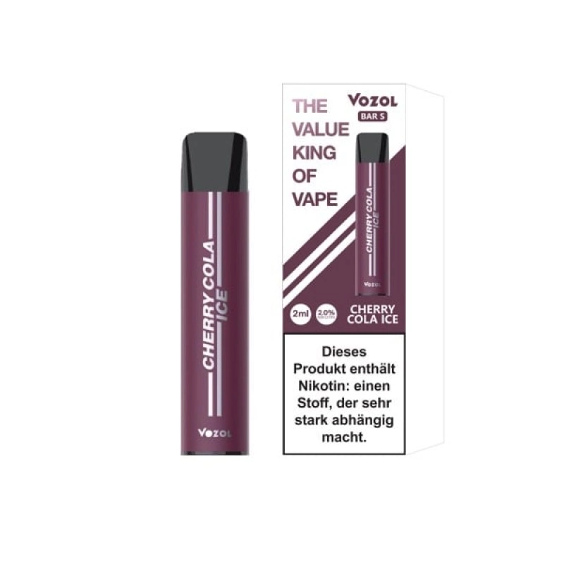 Vozol Bar S Einweg Vape 500 Züge E-Shisha Cherry Cola Ice 20mg