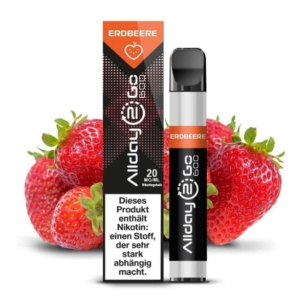 Erdbeere Allday 2 Go Einweg Shisha by Ultrapod 600 Züge