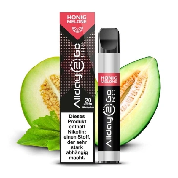 Honigmelone Allday 2 Go Einweg Shisha by Ultrapod 600 Züge