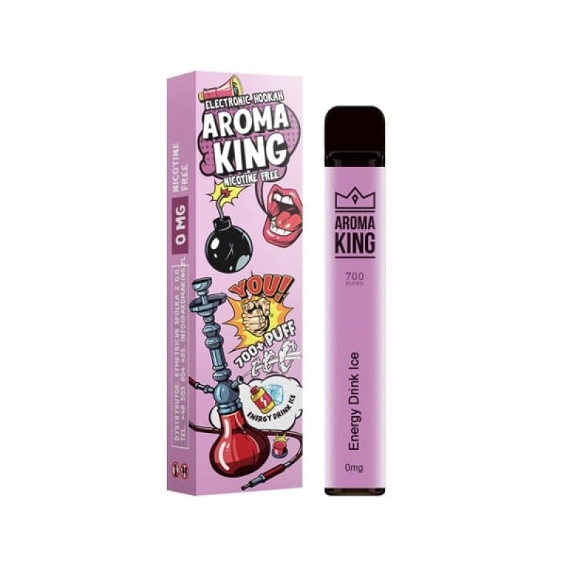 Aroma King 700 Vape Bar E-Shisha Energy Drink Ice 0mg