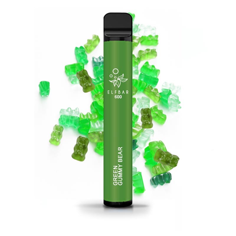 Elf Bar 600 Green Gummy Bear Einweg Vape Dampflager