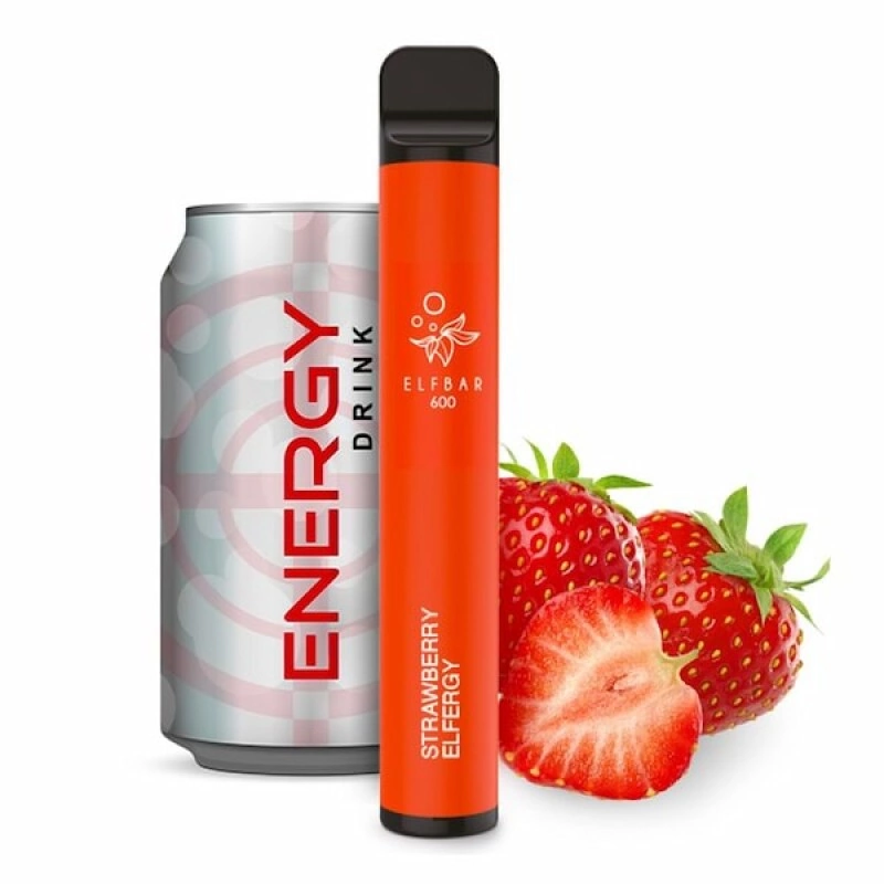 Elf Bar 600 - Strawberry Elfbull Nikotinfrei E-Shisha 600 Züge