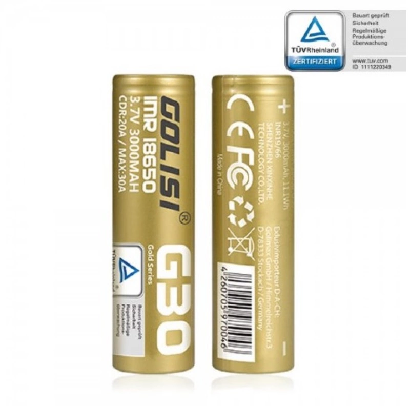 Golisi G30 18650 Akku 3000mAh 20A IMR